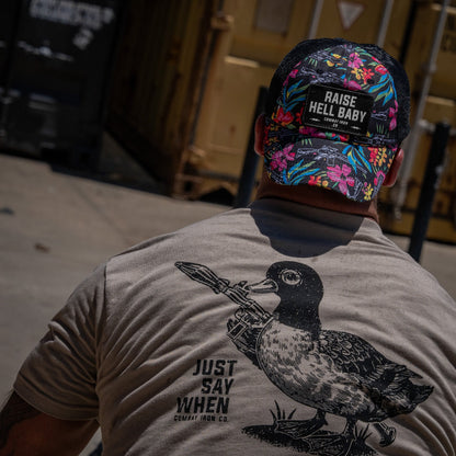 Raise Hell Baby Patch Tactical Ripstop Mesh Snapback Hat