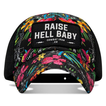 Raise Hell Baby Patch Tactical Ripstop Mesh Snapback Hat