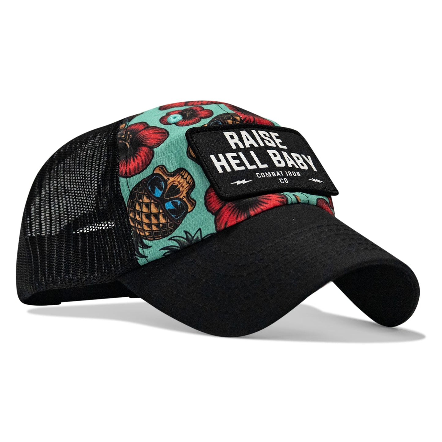 Raise Hell Baby Patch Tactical Ripstop Mesh Snapback Hat