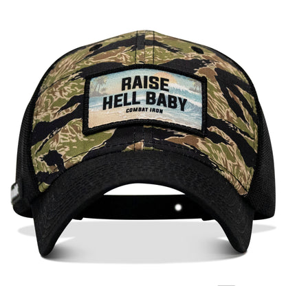 Raise Hell Baby Sunset Patch Original Ripstop Snapback Hat