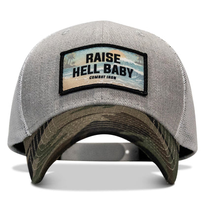 Raise Hell Baby Sunset Patch Snapback Hat