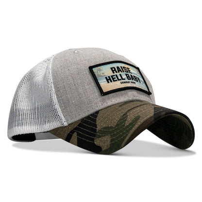 Raise Hell Baby Sunset Patch Original Ripstop Snapback Hat