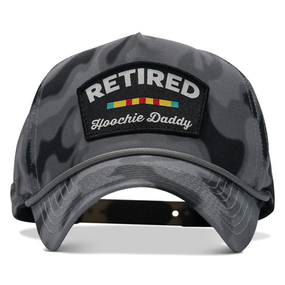 Retired Hoochie Daddy Ribbons Patch Weekender Waterproof Snapback