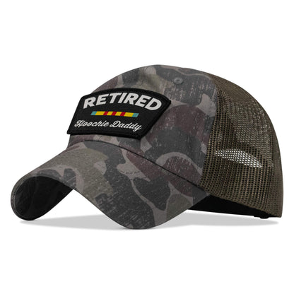 Retired Hoochie Daddy Veteran Patch Ripstop Tactical Mesh Snapback Hat