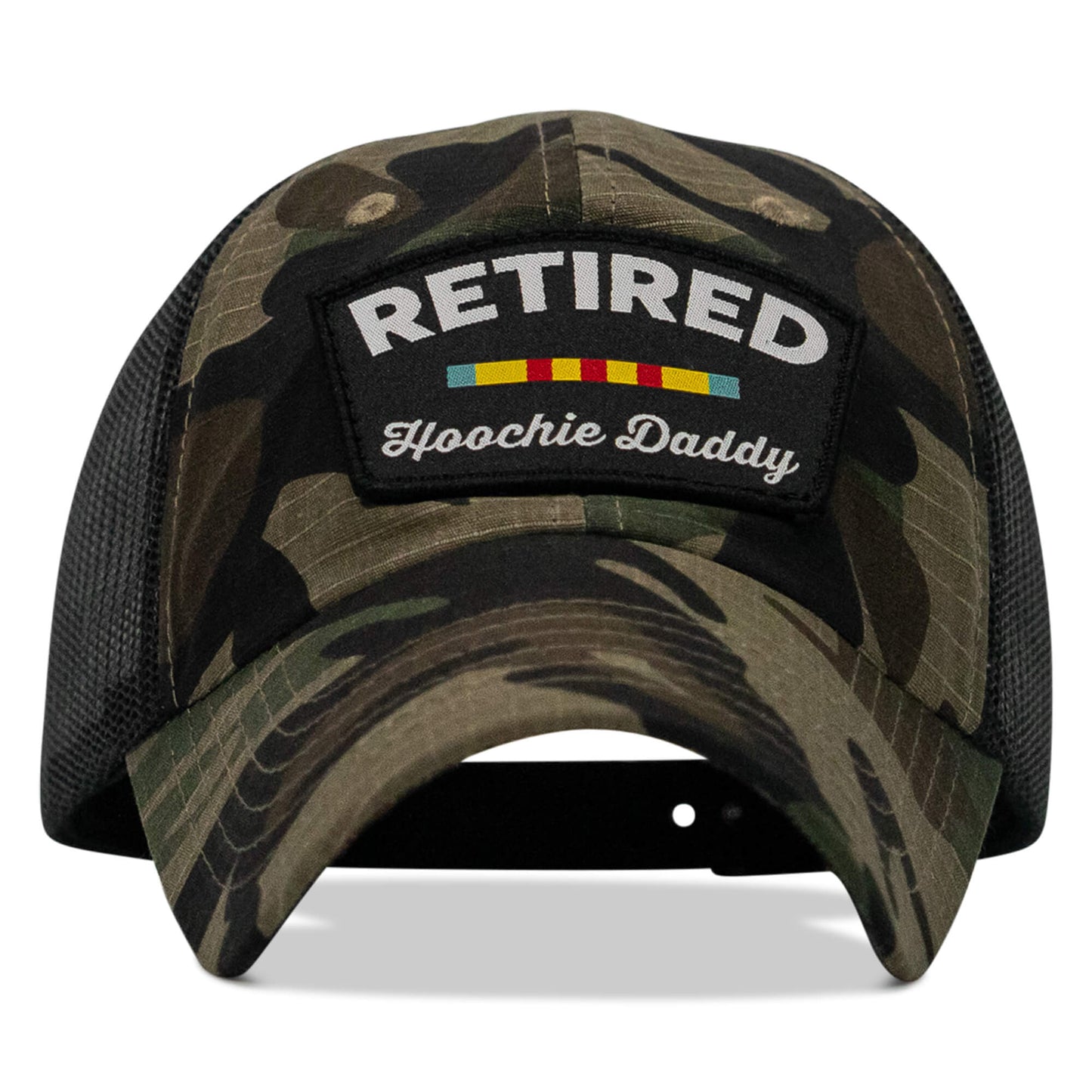 Retired Hoochie Daddy Veteran Patch Ripstop Tactical Mesh Snapback Hat