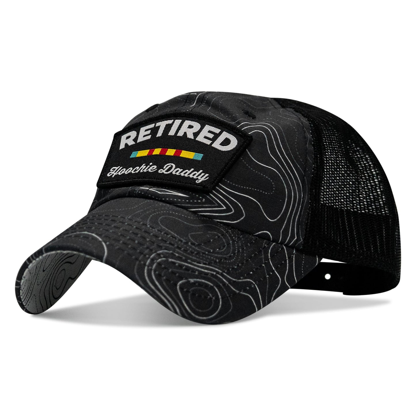 Retired Hoochie Daddy Veteran Patch Ripstop Tactical Mesh Snapback Hat