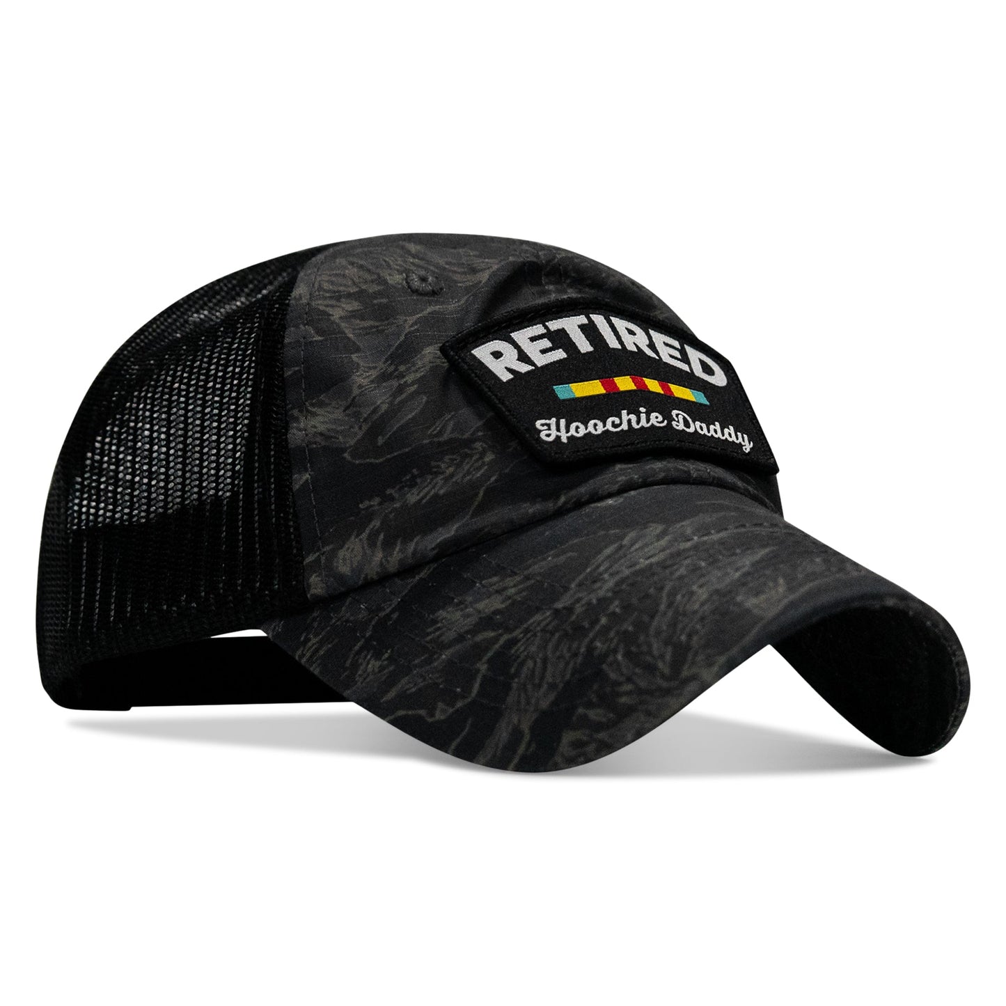 Retired Hoochie Daddy Veteran Patch Ripstop Tactical Mesh Snapback Hat