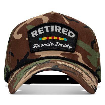 Retired Hoochie Daddy Ribbons Patch Weekender Waterproof Snapback