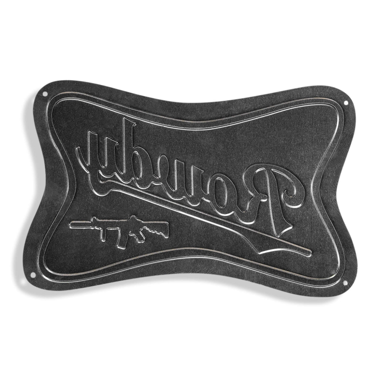 Rowdy Wall Mounting Metal Sign