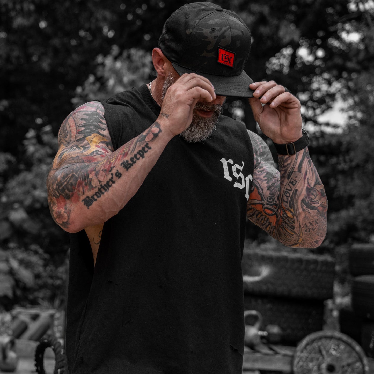 RSC Classic Red Diamond Velcro Patch Flatbill Hat