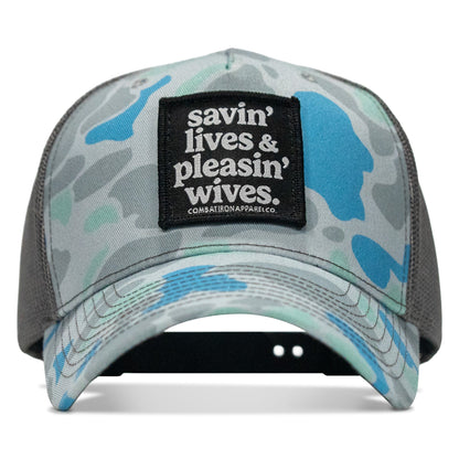 SAVIN' LIVES & PLEASIN' WIVES Patch SnapBack Hat