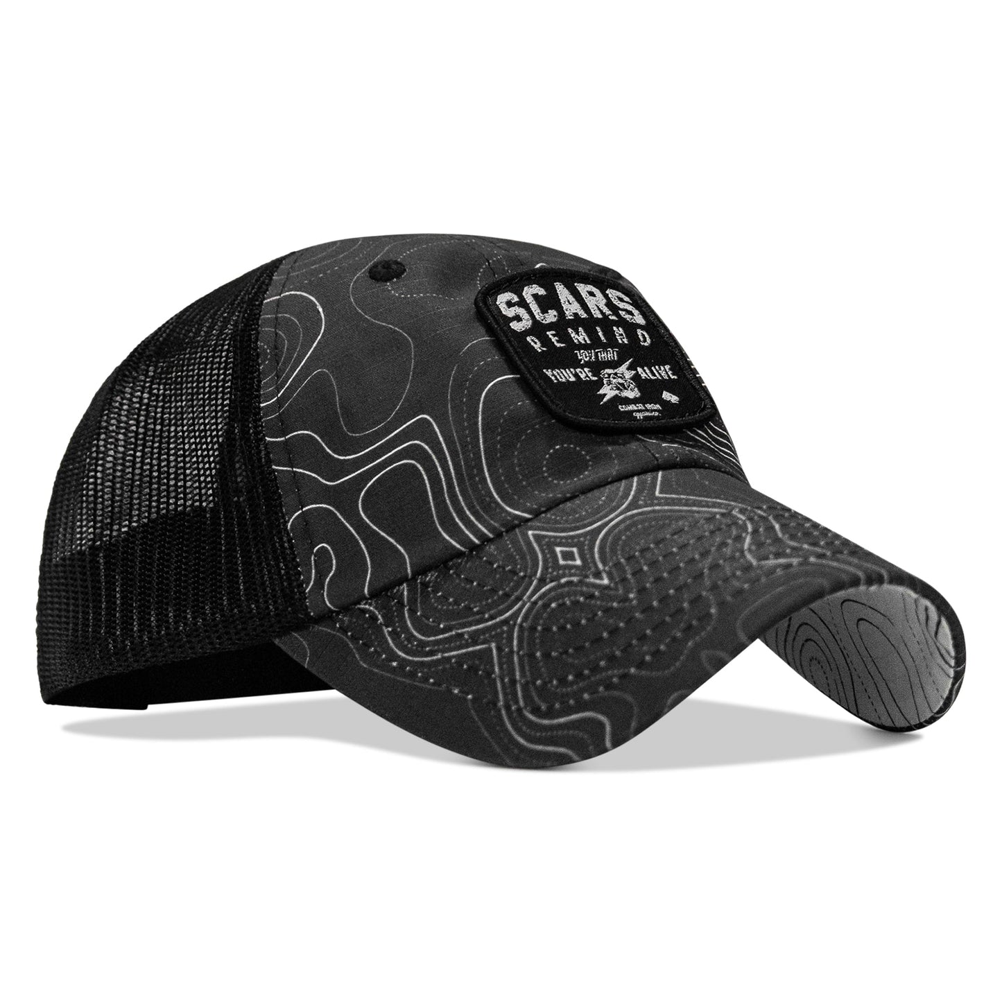 Scars Remind You You're Alive Patch Tactical Ripstop Mesh Snapback Hat