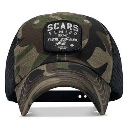 Scars Remind You You're Alive Patch Tactical Ripstop Mesh Snapback Hat