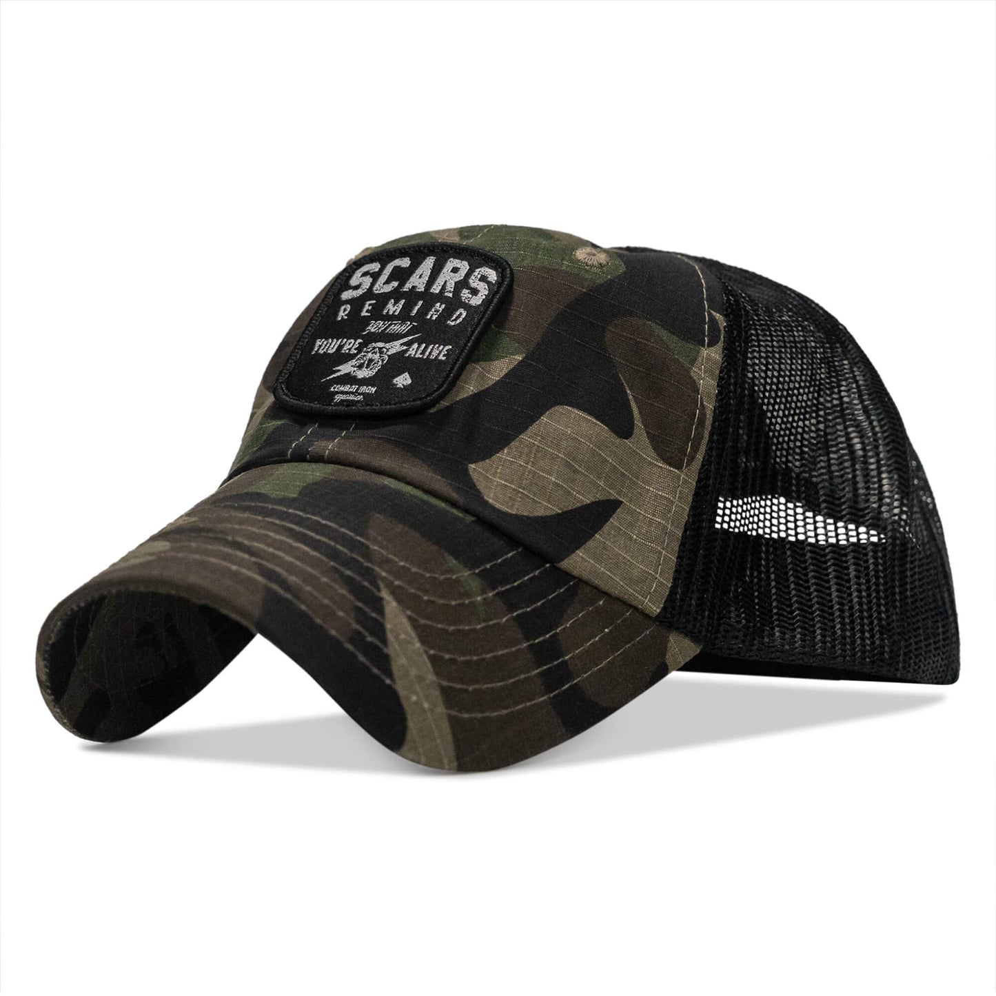 Scars Remind You You're Alive Patch Tactical Ripstop Mesh Snapback Hat