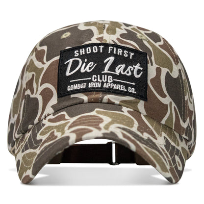 Shoot First. Die Last. Club Patch Low Profile Ripstop Flex Hat
