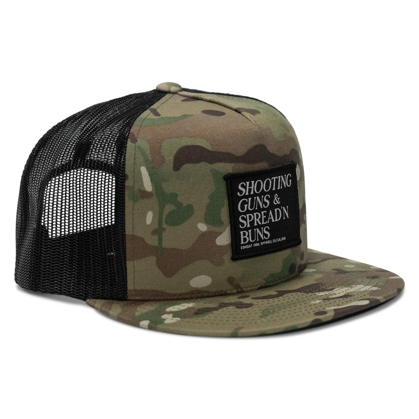 Shooting Guns & Spreadin' Buns Patch Flatbill Hat