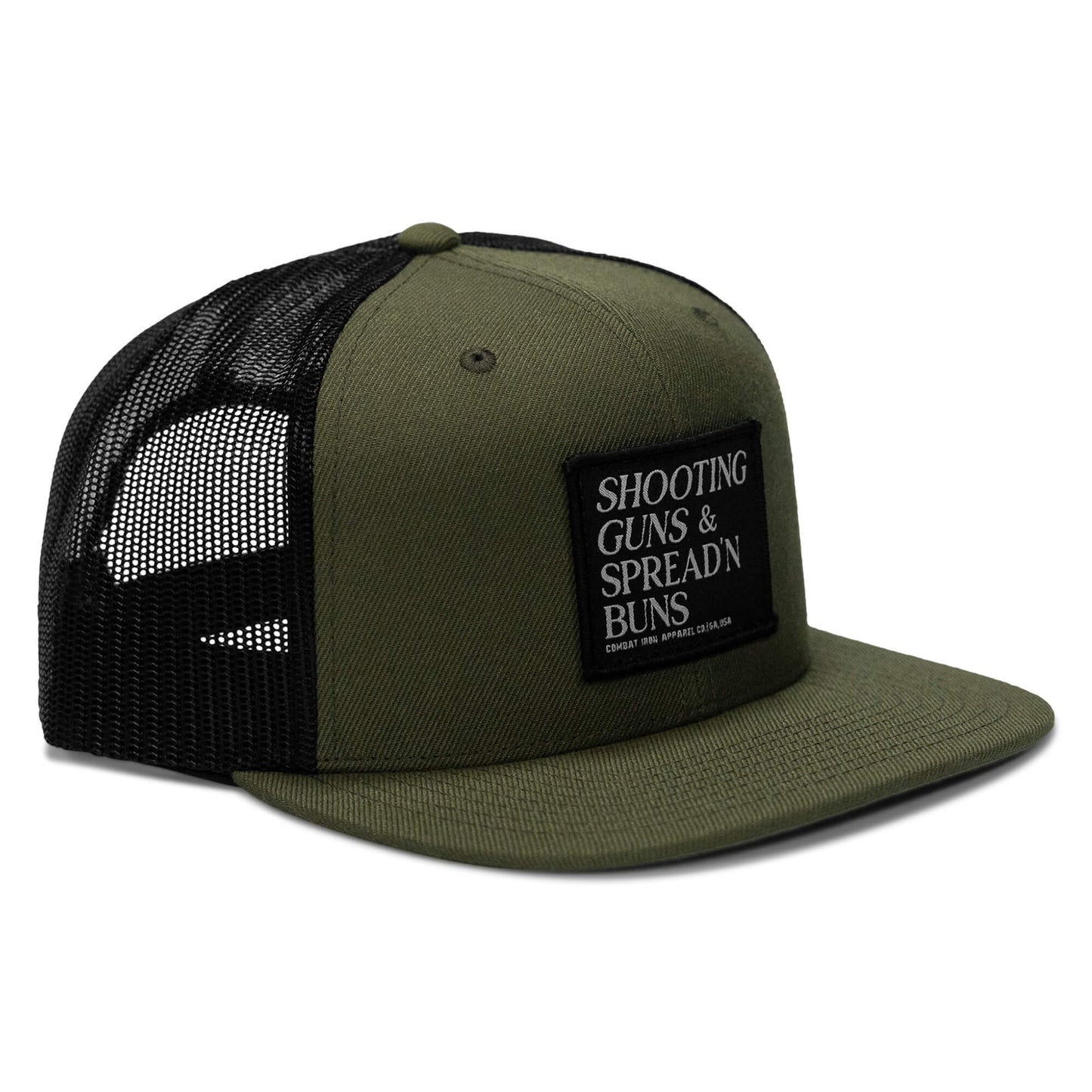 Shooting Guns & Spreadin' Buns Patch Flatbill Hat