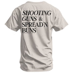 Load image into Gallery viewer, Shooting Guns &amp; Spread&#39;n Buns Men&#39;s T-Shirt
