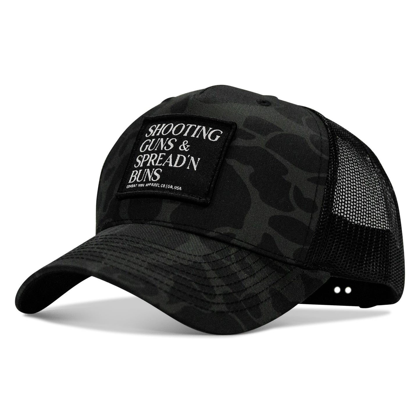 Shooting Guns & Spread'n Buns Patch Snapback Hat