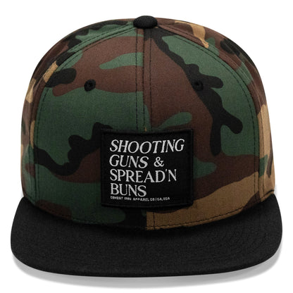 Shooting Guns & Spreadin' Buns Patch Flatbill Hat