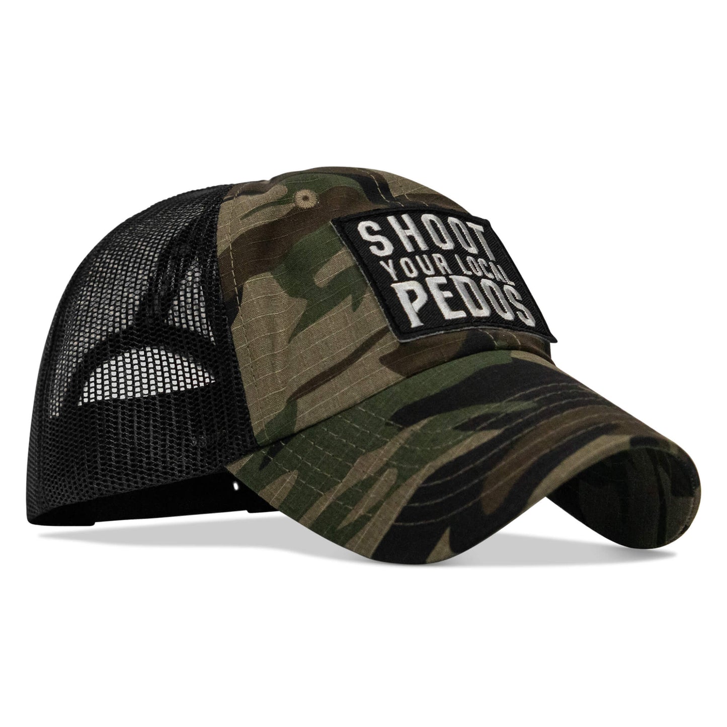 Shoot Your Local Pedos Patch Tactical Ripstop Mesh Snapback Hat