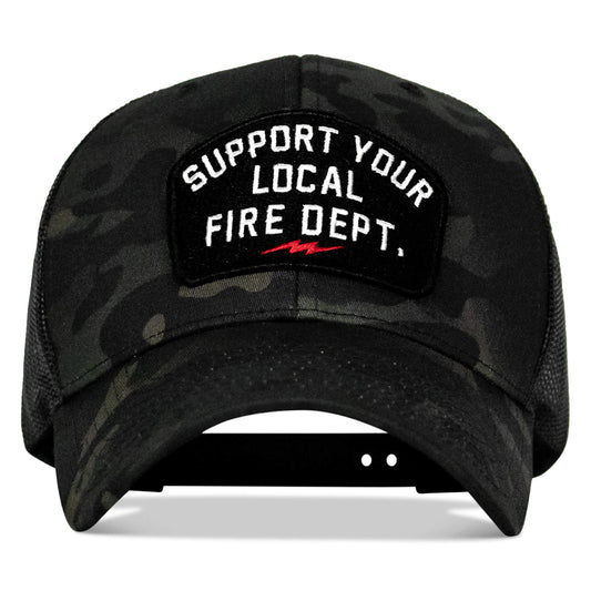 Support Your Local Fire Dept. Patch Snapback Hat