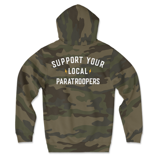 Support Your Local Paratroopers Camo Hoodie