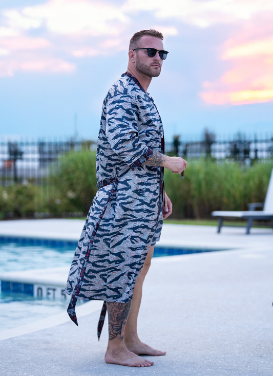 Tiger Stripe Kimono Robe