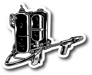 STAY VIOLENT FLAMETHROWER STICKER