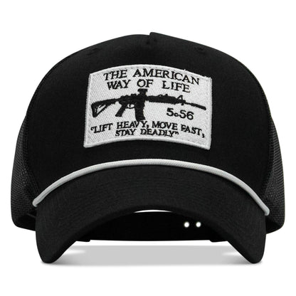 American Way Of Life White Patch Rope Snapback