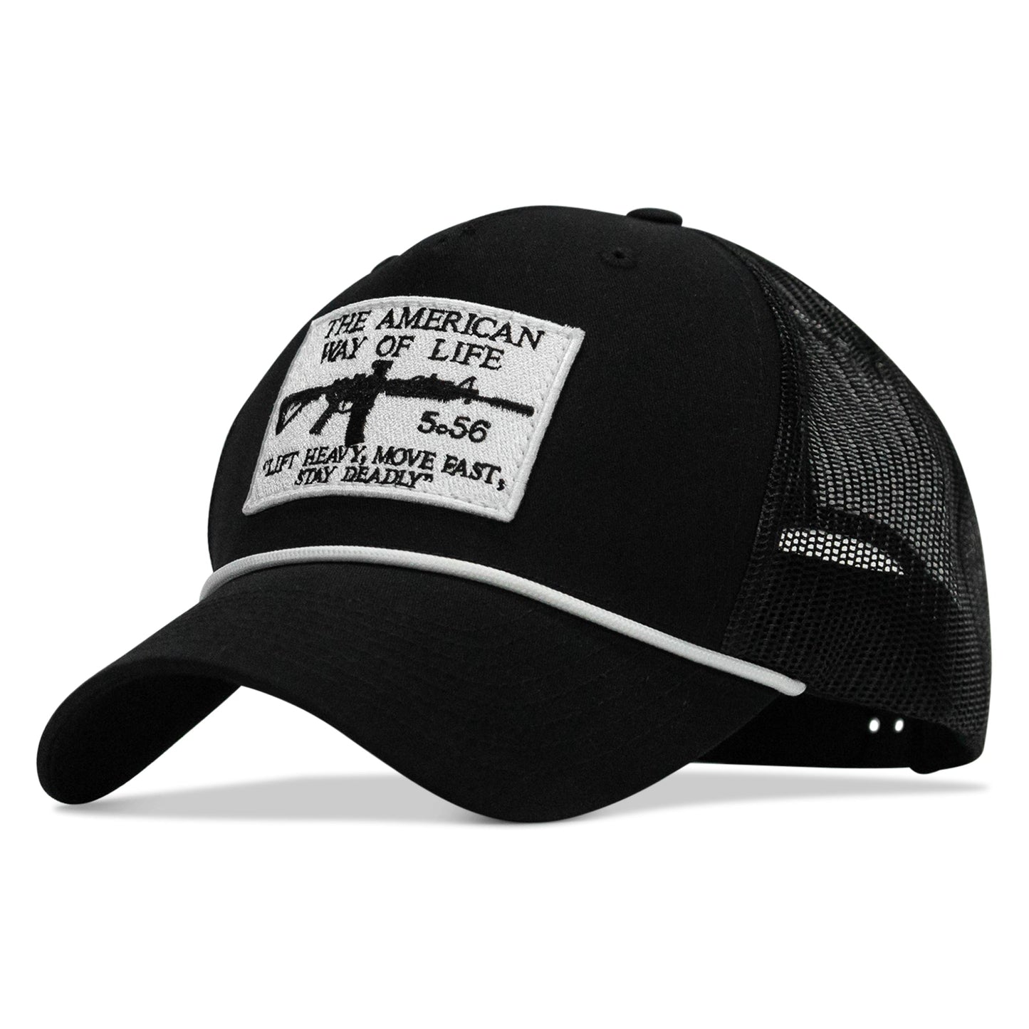 American Way Of Life White Patch Rope Snapback