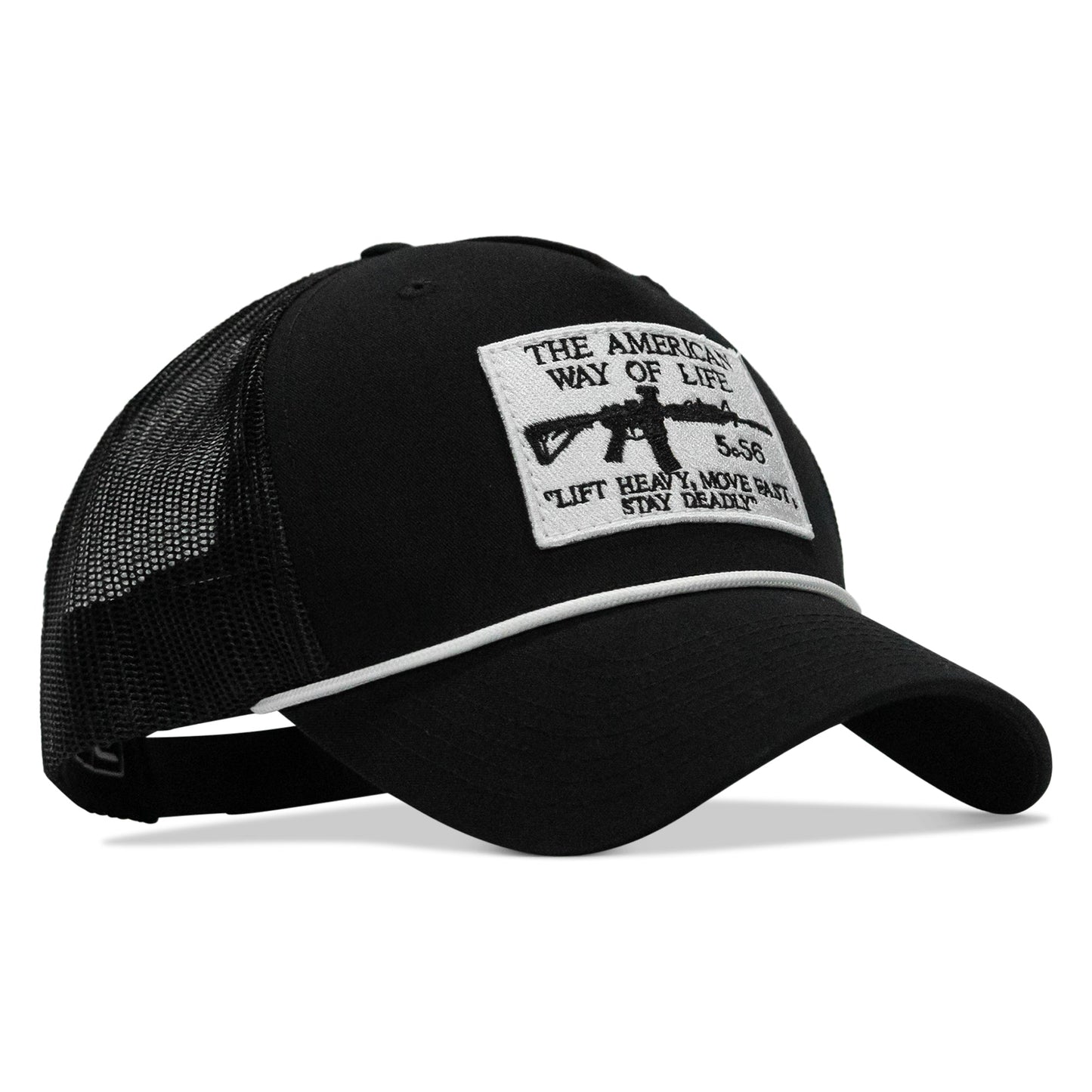 American Way Of Life White Patch Rope Snapback
