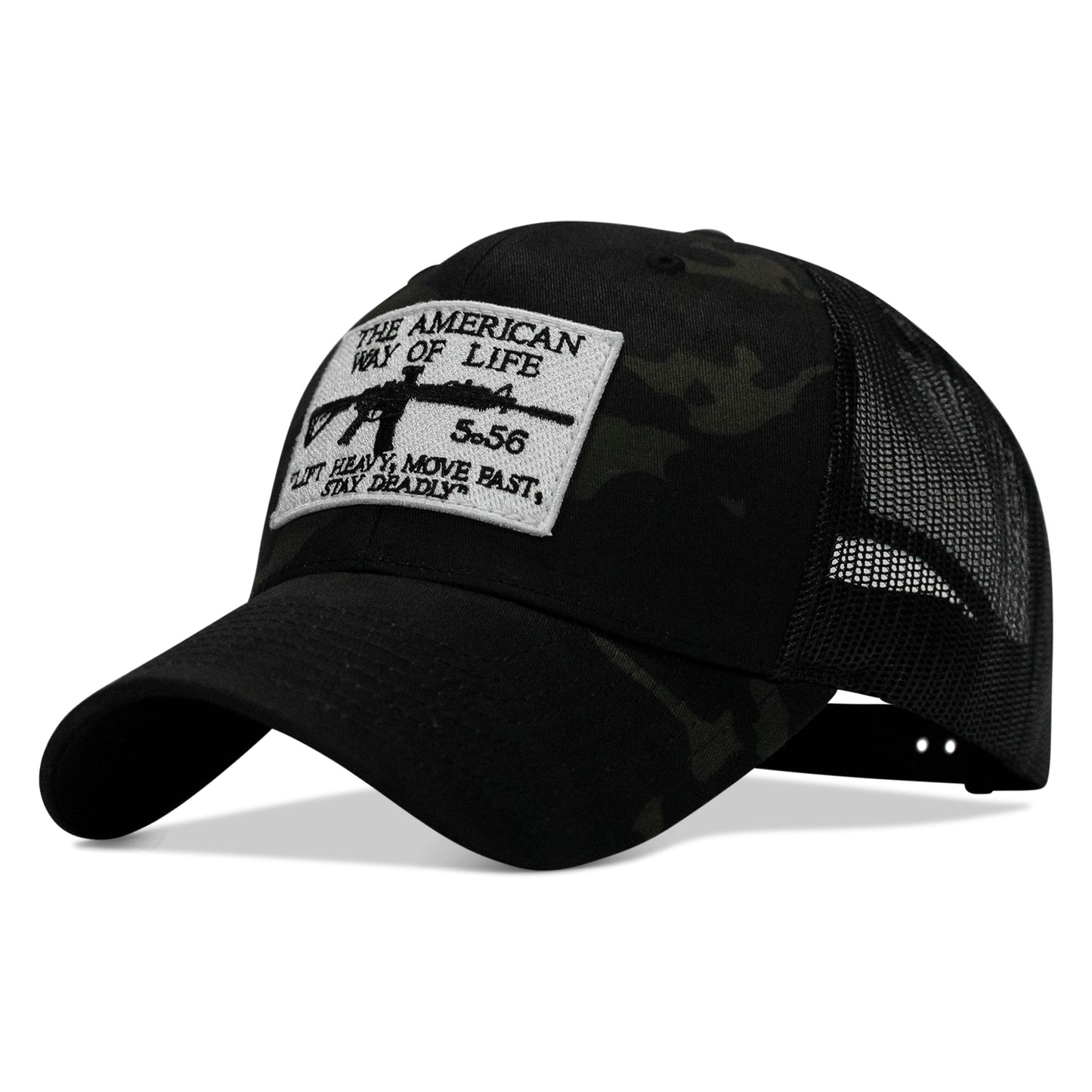 American Way Of Life White Patch Snapback Hat