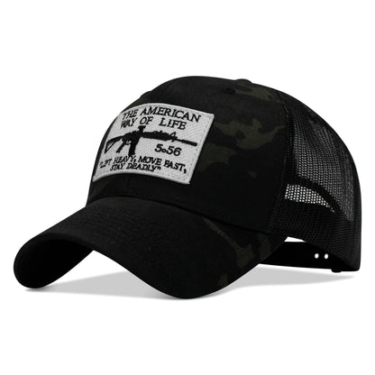 American Way Of Life White Patch Snapback Hat