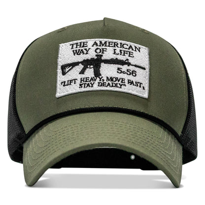 American Way Of Life White Patch Rope Snapback