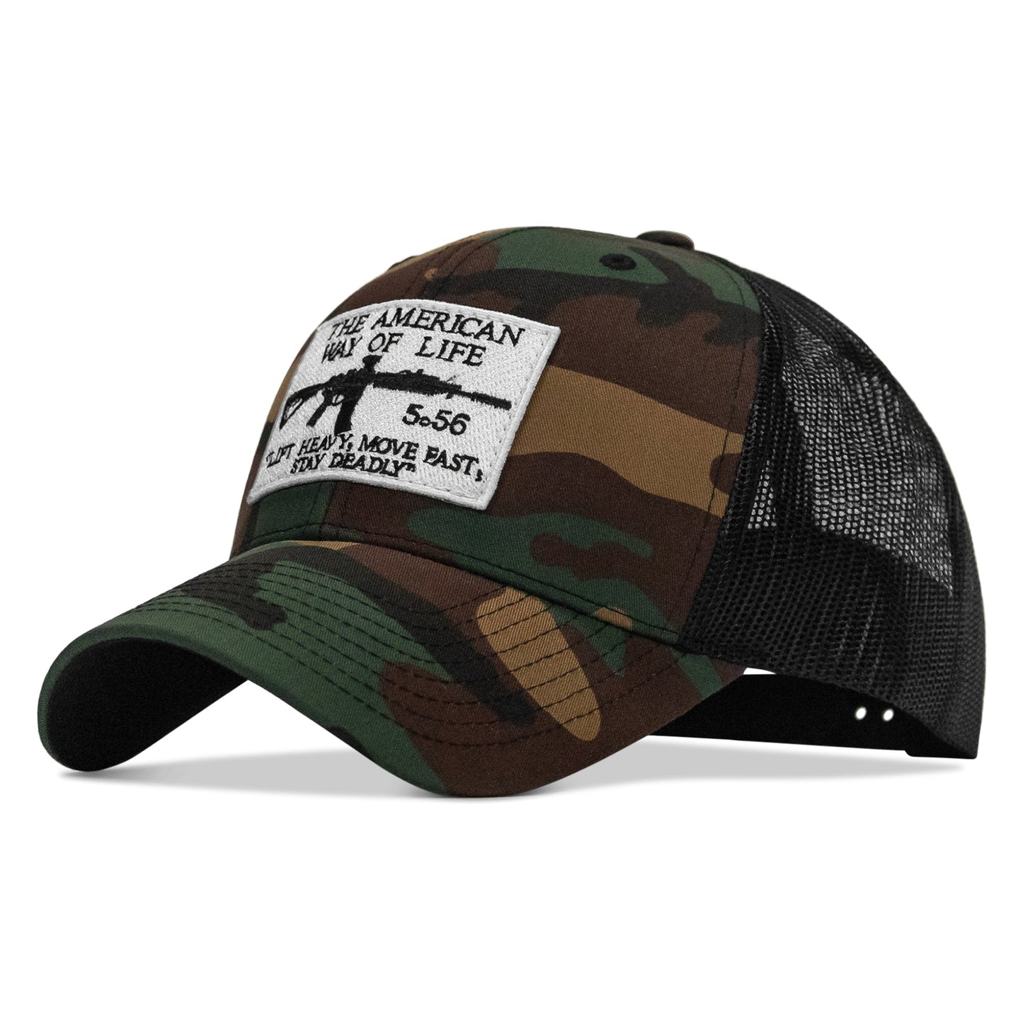American Way Of Life White Patch Snapback Hat