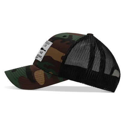 American Way Of Life White Patch Snapback Hat