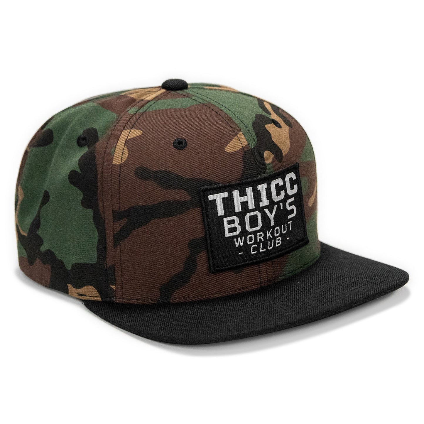 Thicc Boys Workout Club Patch Flatbill Snapback Hat