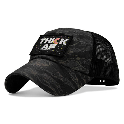 THICK AF Donut Edition Patch. Tactical Ripstop Mesh Snapback Hat