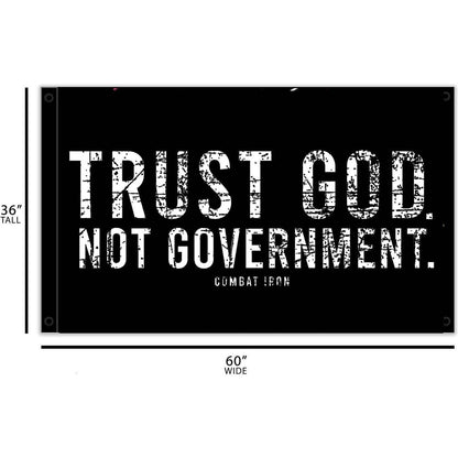 Trust God. Not Government. Distressed 3' X 5' Wall Flag