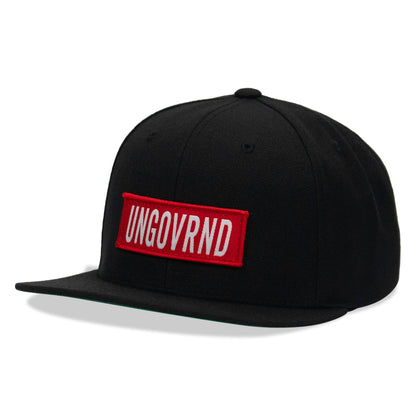 Ungovrnd Red Patch Flatbill SnapBack Hat