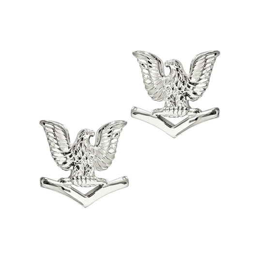 U.S. Navy Petty Officer 3rd Class Collar Device (E4) STA-BRITE® Pin-on (PAIR)