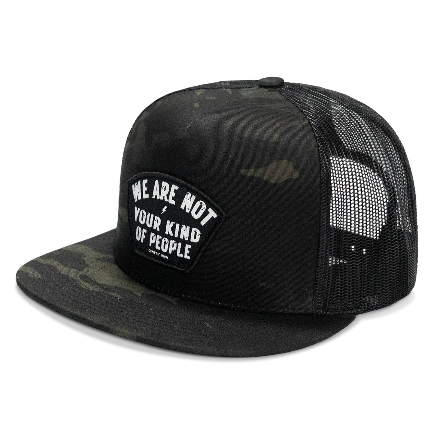 We Are Not Your Kind Of People Patch Flatbill Snapback Hat