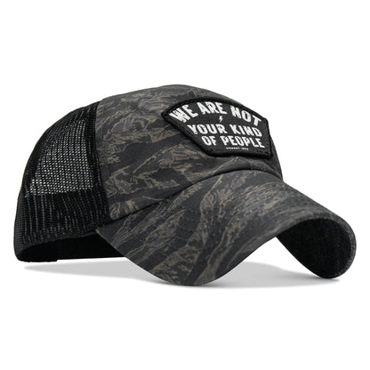 We Are Not Your Kind Of People Patch Tactical Ripstop Mesh Snapback Hat