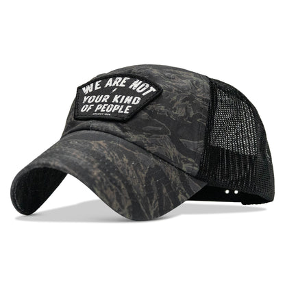 We Are Not Your Kind Of People Patch Tactical Ripstop Mesh Snapback Hat