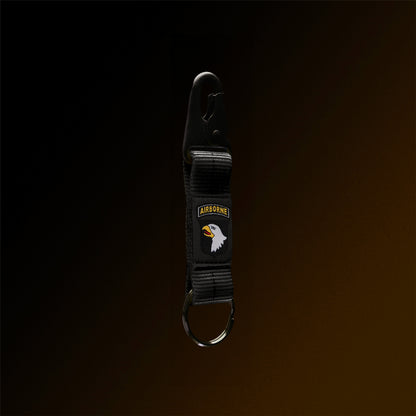 2-Below-Bite Black Lanyard Keychain
