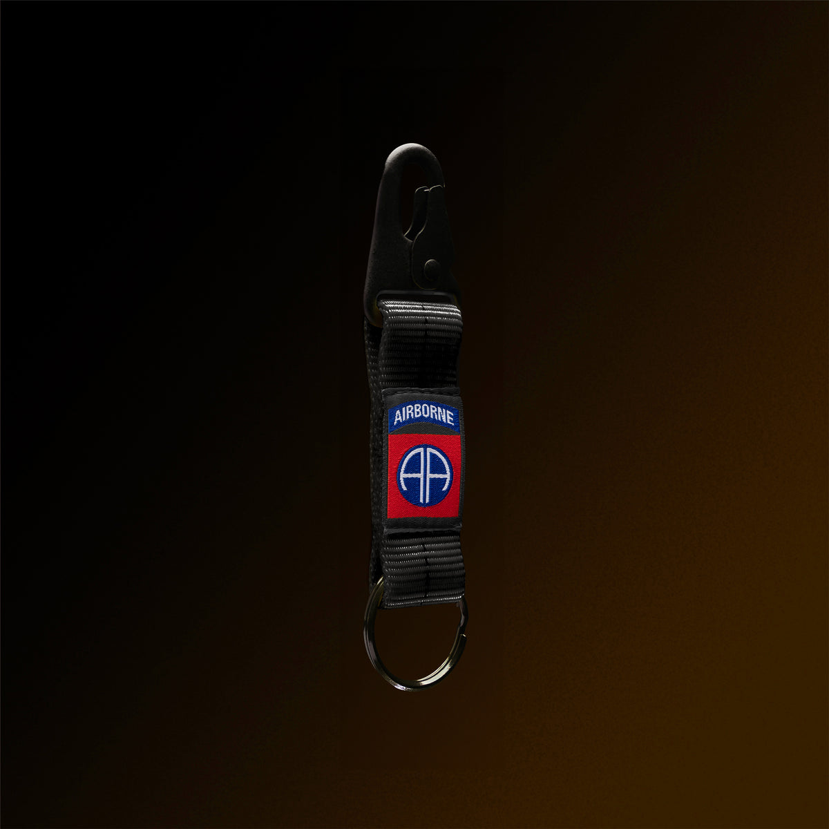 2-Below-Bite Black Lanyard Keychain