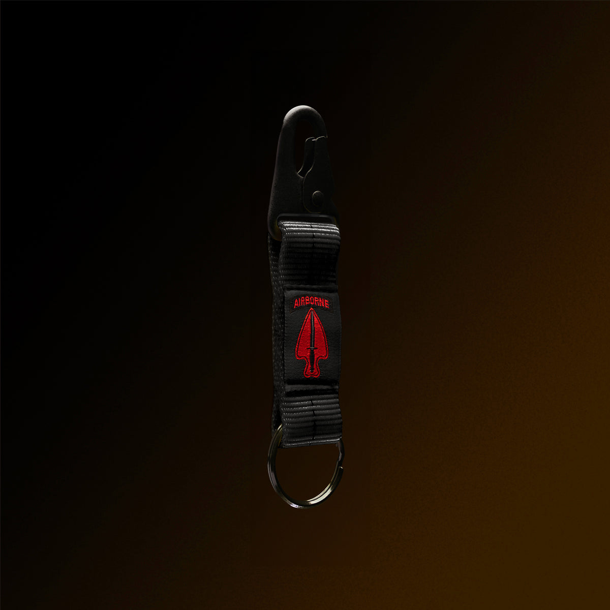 2-Below-Bite Black Lanyard Keychain