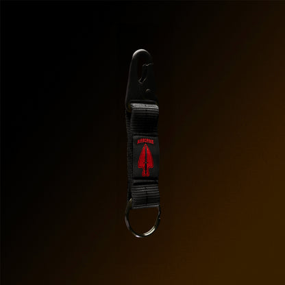 2-Below-Bite Black Lanyard Keychain