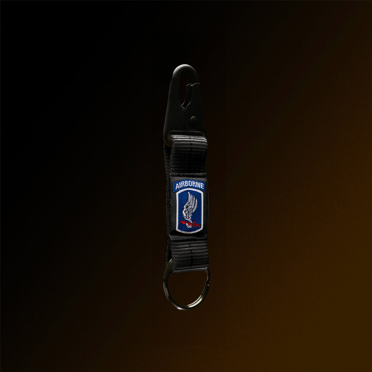2-Below-Bite Black Lanyard Keychain